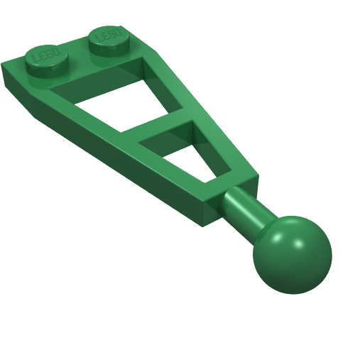 Lego Plate Special 1 x 2 with Long Towball / Green