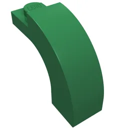 Brick Arch 1 x 3 x 2 Curved Top / Green
