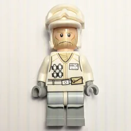 Rebel Trooper in Hoth Uniform, White Hat, White Jacket, Tan Beard, No Backpack