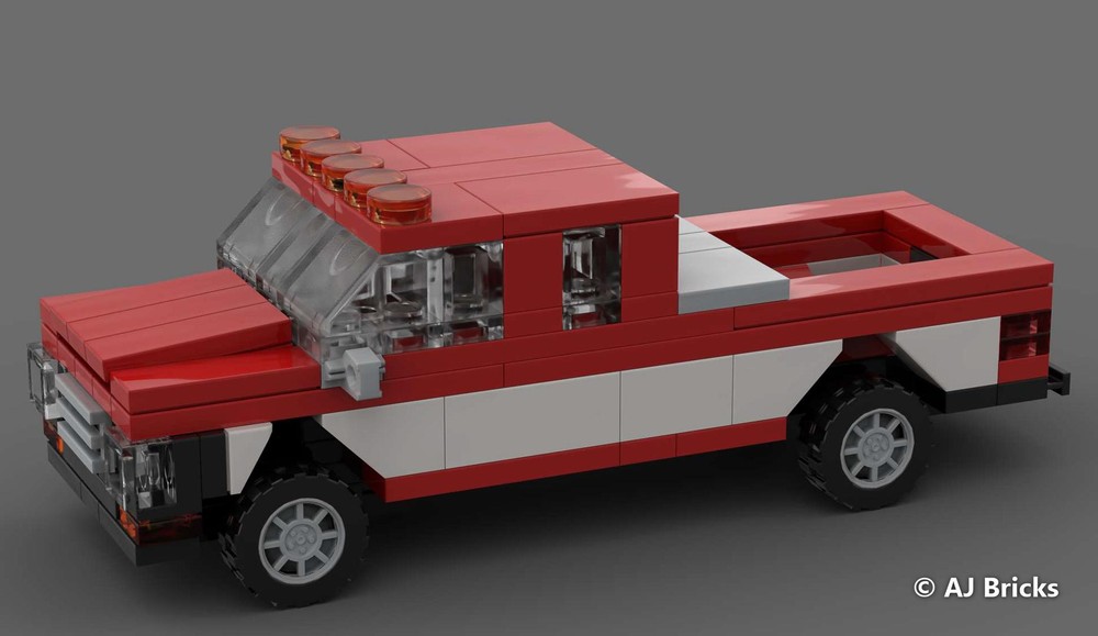 Lego 1:48 Scale Ford F-250 Crew Cab Pickup Truck (1990s Version)