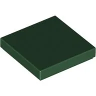 Tile 2 x 2 with Groove / Dark Green