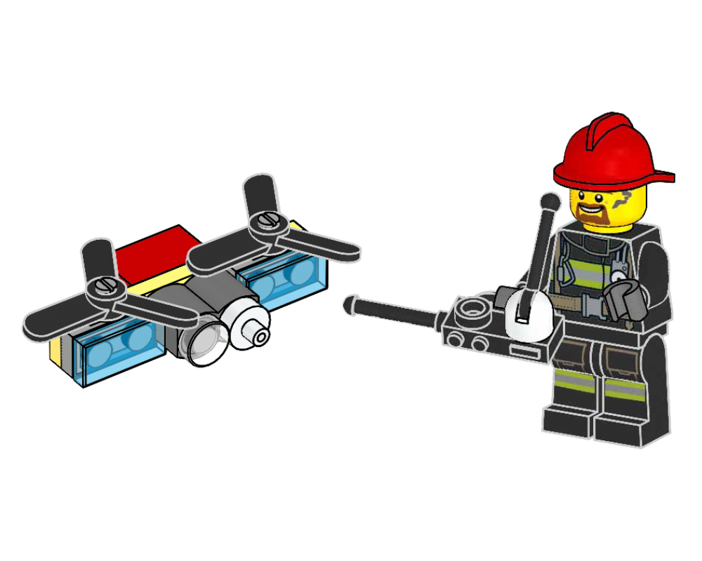 Lego Bobby Brenner and Extinguishing Drone