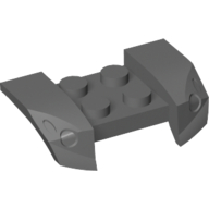 Lego Mudguard 2 x 4 with Molded Headlights / Dark Bluish Gray
