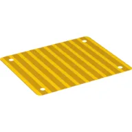 Roof, Awning 9 x 11 with Bright Light Orange Stripes Print / Yellow