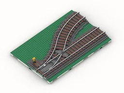 MILS ballasted left switch return curve