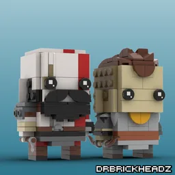 Kratos + Atreus (God of War) Brickheadz Bundle