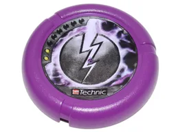 Large Figure Throwing Disk, Electro / Energy, 2 Pips, Lightning Logo Print