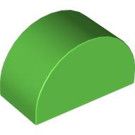 Lego Duplo Brick 2 x 4 x 2 Curved Top / Bright Green