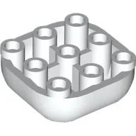 Brick Round, Curved Inverted 3 x 3 / White