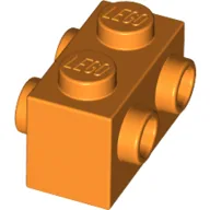 Brick Special 1 x 2 with Studs on 2 Sides / Orange