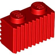 Brick Special 1 x 2 with Grille / Red