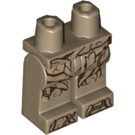 Lego Hips and Dark Tan Legs with Dark Brown Vines/Branched print (Groot) / Dark Tan
