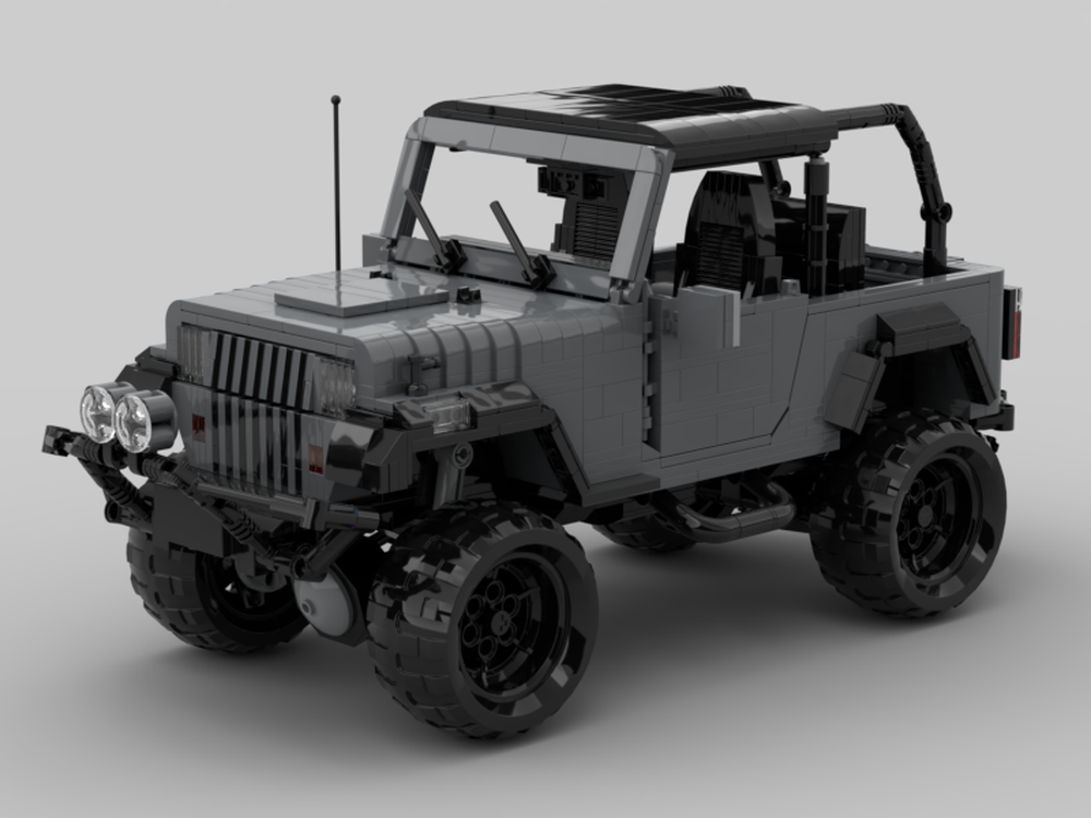 Lego 1995 Jeep Wrangler in dark bluish gray