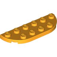 Lego Plate Round Corners 2 x 6 Double / Bright Light Orange