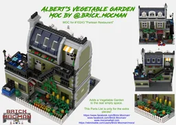 Albert's Garden - Backyard MOC for set #10243 "Parisian Restaurant"