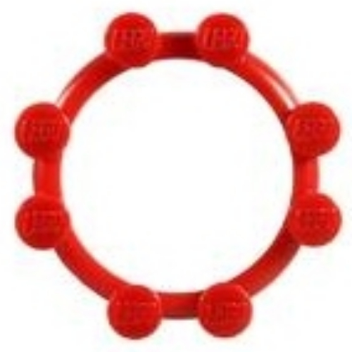 Lego Watch, Bezel Round, 8 Studs / Red