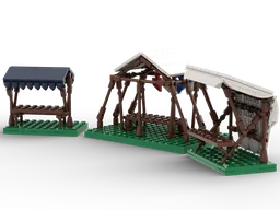 Medieval market stalls