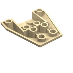 Brick Wedged, Sloped Inverted 4 x 4 Triple [2 Connections between Front Studs] / Tan