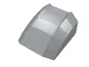 Brick Curved 2 x 2 with Lip, No Studs / Light Bluish Gray