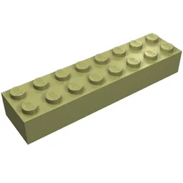 Brick 2 x 8 / Olive Green