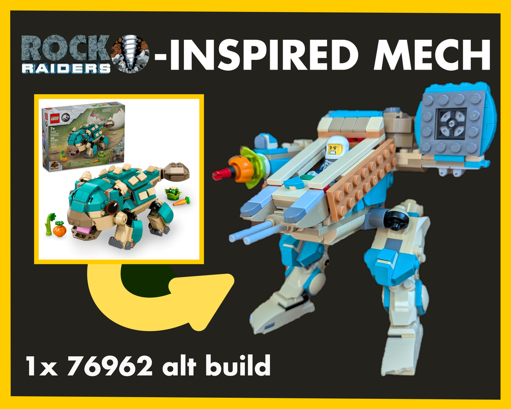 Lego ROCK-RAIDERS-inspired Mech (76962 Baby Bumpy Alt Build)