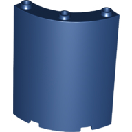 Lego Panel 4 x 4 x 6 Quarter Cylinder / Dark Blue