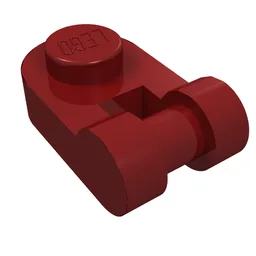 Plate Special 1 x 1 Rounded with Handle / Dark Red