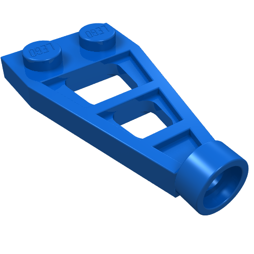 Lego Plate Special 1 x 2 with Long Stud Receptacle (Space Wing) / Blue