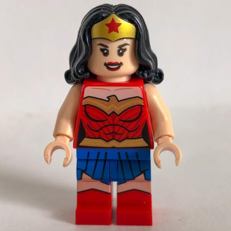 Lego Wonder Woman with Tiara and Hair, and Gold Belt with Blue Skirt