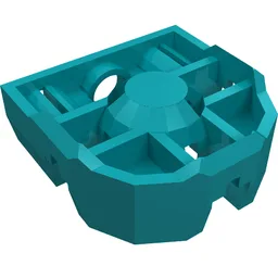 Technic Pin Connector Block 3 x 3 x 1 / Dark Turquoise