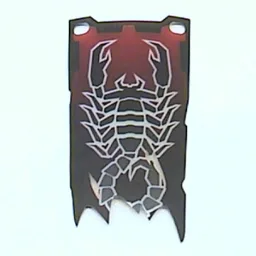 Flag 4 x 9 with Knights' Kingdom II Scorpion Print / Trans-Clear