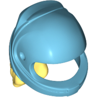 Lego Hair and Helmet, Curly, Bright Light Yellow pattern