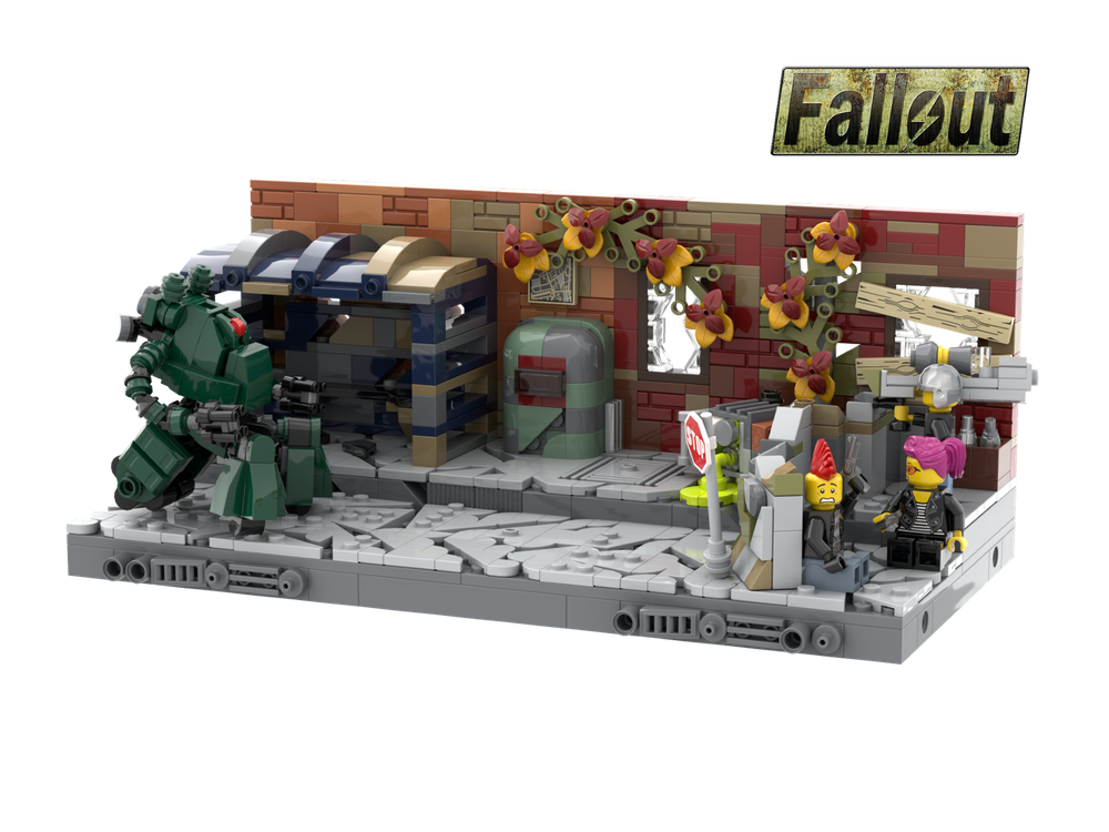 Lego MOC-255814 - Fallout 4: Wasteland Street Part 2 - Vault 81 Compatible