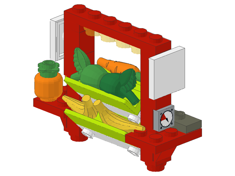 Lego Supermarket: Produce Shelf
