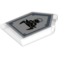 Tile Special 2 x 3 Pentagonal with Nexo Power Shield Print - Metal Minotaur / Trans-Clear