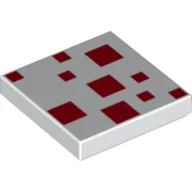 Tile 2 x 2 with Dark Red Squares / Minecraft Cake Print