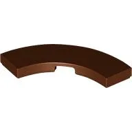Tile 3 x 3 Curved, Macaroni / Reddish Brown