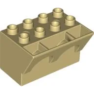 Duplo Brick 4 x 3 x 3 Wry Inverted / Tan