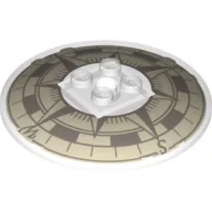 Dish 6 x 6 Inverted (Radar) with Detailed Compass Rose Pattern