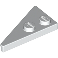 Lego Wedge Plate 2 x 4 27° Right / White