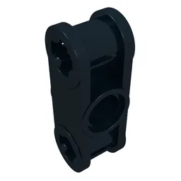 Technic Axle and Pin Connector Perpendicular 3L with Centre Pin Hole / Black