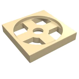 Turntable 2 x 2 Plate, Base / Tan