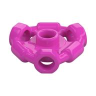 Lego Plate Special 1 x 1 with Hole Through Stud, 3 Bars and 3 Bar Holes / Dark Pink