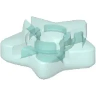 Clikits Icon, Star 2 x 2 Large with Hole / Trans-Light Blue
