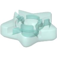 Lego Clikits Icon, Star 2 x 2 Large with Hole / Trans-Light Blue