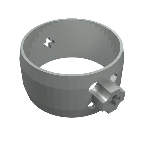 Lego Technic Cylinder 4 x 4 x 1 2/3 with Axle Holes / Light Gray