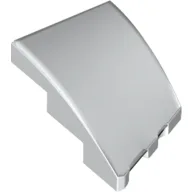 Brick Wedged, Curved 3 x 2 with Stud Notch Left / White
