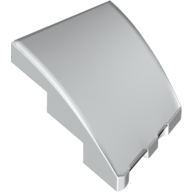 Lego Brick Wedged, Curved 3 x 2 with Stud Notch Left / White