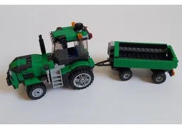 Green Tractor with Trailer