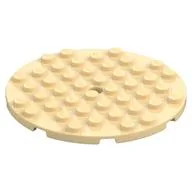 Plate Round 8 x 8 / Tan